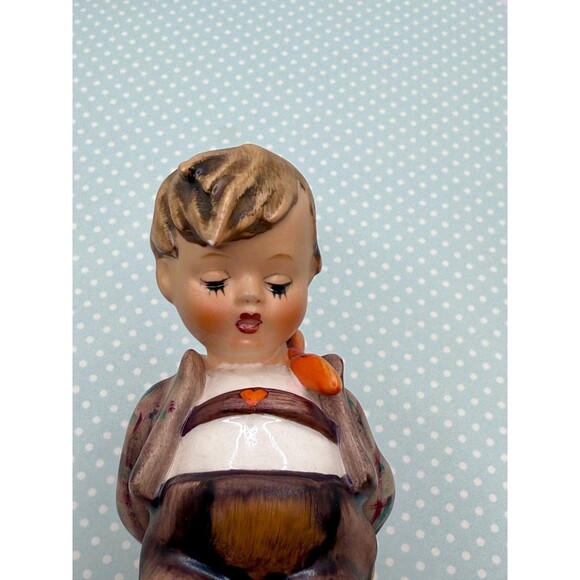 Hummel Goebel "NOT FOR YOU" Boy with Bouquet and Dog TMK4 #317 - 5.5" Tall - Picture 8 of 11